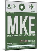 MKE Milwaukee Luggage Tag II-NaxArt-Mounted Art Print