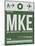 MKE Milwaukee Luggage Tag II-NaxArt-Mounted Art Print