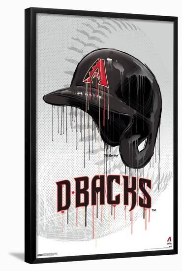 MLB Arizona Diamondbacks - Drip Helmet 22-Trends International-Framed Poster