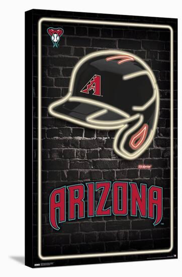 MLB Arizona Diamondbacks - Neon Helmet 23-Trends International-Stretched Canvas