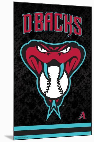 MLB Arizona Diamondbacks - Snake Head Logo-Trends International-Mounted Poster