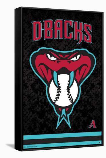 MLB Arizona Diamondbacks - Snake Head Logo-Trends International-Framed Stretched Canvas