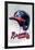 MLB Atlanta Braves - Drip Helmet 20-Trends International-Framed Poster