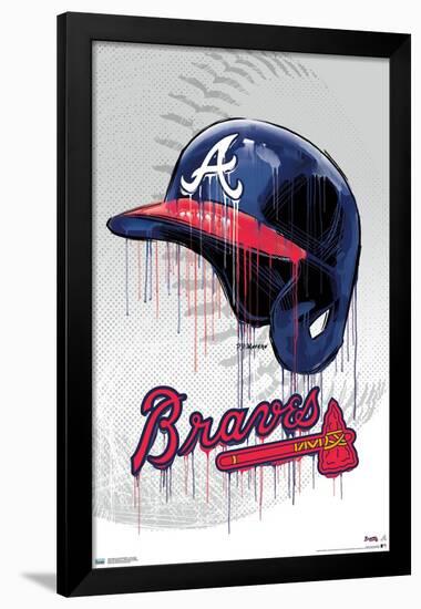 MLB Atlanta Braves - Drip Helmet 20-Trends International-Framed Poster