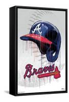 MLB Atlanta Braves - Drip Helmet 20-Trends International-Framed Stretched Canvas