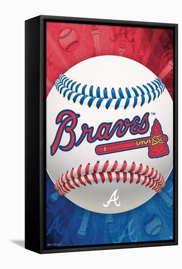 MLB Atlanta Braves - Logo 13-Trends International-Framed Stretched Canvas