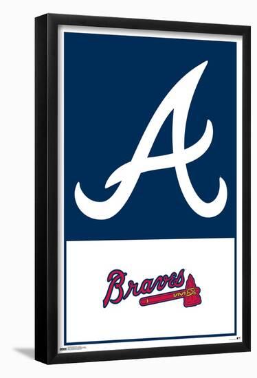 MLB Atlanta Braves - Logo 22-Trends International-Framed Poster