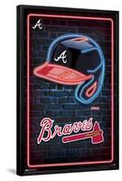MLB Atlanta Braves - Neon Helmet 23-Trends International-Framed Poster