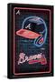 MLB Atlanta Braves - Neon Helmet 23-Trends International-Framed Poster