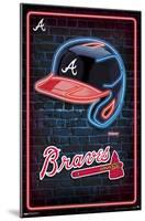 MLB Atlanta Braves - Neon Helmet 23-Trends International-Mounted Poster