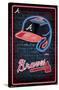 MLB Atlanta Braves - Neon Helmet 23-Trends International-Stretched Canvas