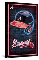 MLB Atlanta Braves - Neon Helmet 23-Trends International-Stretched Canvas