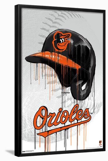 MLB Baltimore Orioles - Drip Helmet 22-Trends International-Framed Poster