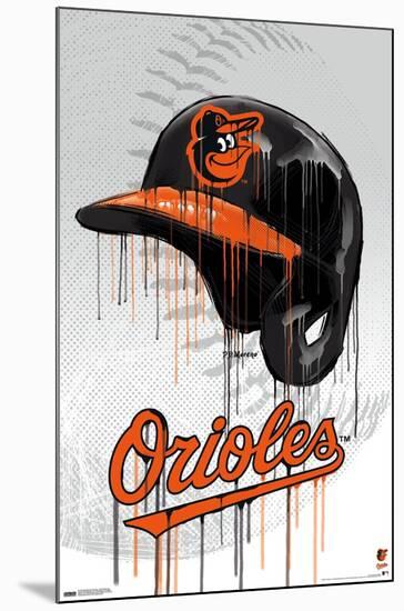 MLB Baltimore Orioles - Drip Helmet 22-Trends International-Mounted Poster