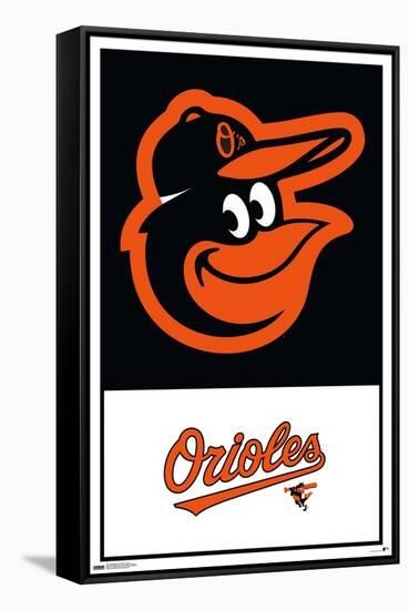 MLB Baltimore Orioles - Logo 22-Trends International-Framed Stretched Canvas