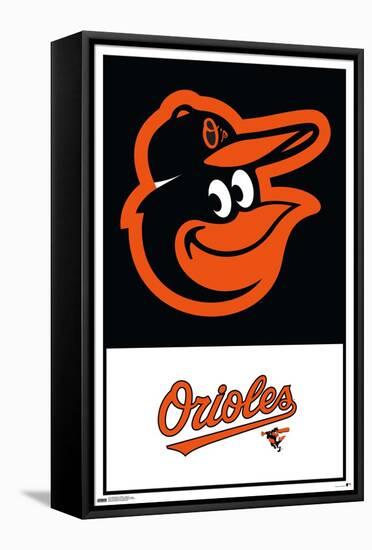 MLB Baltimore Orioles - Logo 22-Trends International-Framed Stretched Canvas