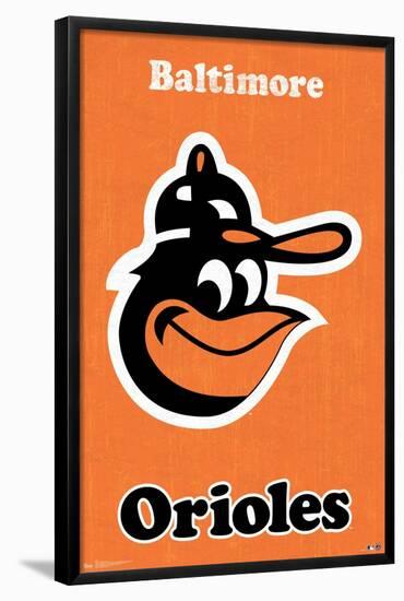 MLB Baltimore Orioles - Retro Logo-Trends International-Framed Poster