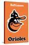 MLB Baltimore Orioles - Retro Logo-Trends International-Stretched Canvas