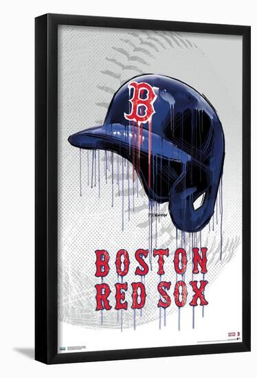 MLB Boston Red Sox - Drip Helmet 20-Trends International-Framed Poster