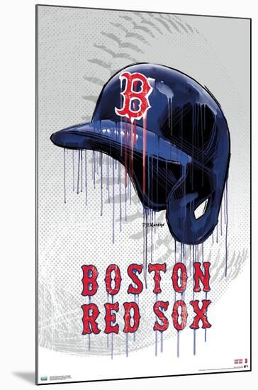 MLB Boston Red Sox - Drip Helmet 20-Trends International-Mounted Poster