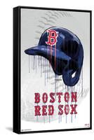 MLB Boston Red Sox - Drip Helmet 20-Trends International-Framed Stretched Canvas