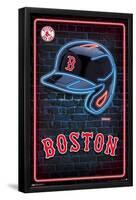 MLB Boston Red Sox - Neon Helmet 23-Trends International-Framed Poster