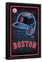 MLB Boston Red Sox - Neon Helmet 23-Trends International-Framed Poster