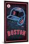 MLB Boston Red Sox - Neon Helmet 23-Trends International-Mounted Poster