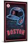 MLB Boston Red Sox - Neon Helmet 23-Trends International-Mounted Poster