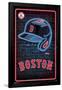 MLB Boston Red Sox - Neon Helmet 23-Trends International-Framed Poster