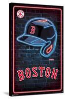 MLB Boston Red Sox - Neon Helmet 23-Trends International-Stretched Canvas