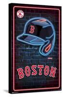 MLB Boston Red Sox - Neon Helmet 23-Trends International-Stretched Canvas