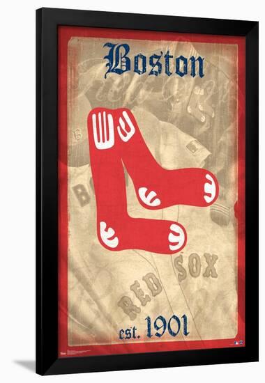 MLB Boston Red Sox - Retro Logo 14-Trends International-Framed Poster