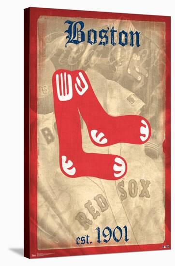 MLB Boston Red Sox - Retro Logo 14-Trends International-Stretched Canvas