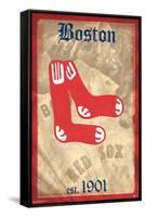 MLB Boston Red Sox - Retro Logo 14-Trends International-Framed Stretched Canvas