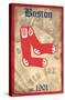 MLB Boston Red Sox - Retro Logo 14-Trends International-Stretched Canvas