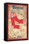 MLB Boston Red Sox - Retro Logo 14-Trends International-Framed Stretched Canvas