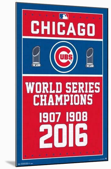 MLB Chicago Cubs - Champions 16-Trends International-Mounted Poster