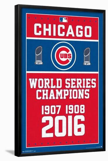 MLB Chicago Cubs - Champions 16-Trends International-Framed Poster