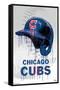 MLB Chicago Cubs - Drip Helmet 20-Trends International-Framed Stretched Canvas