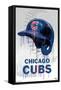 MLB Chicago Cubs - Drip Helmet 20-Trends International-Framed Stretched Canvas