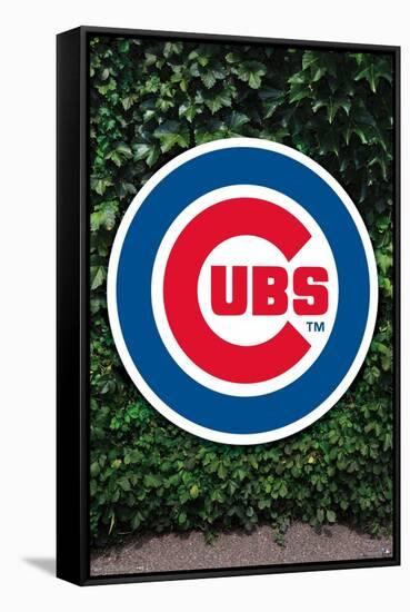 MLB Chicago Cubs - Logo 16-Trends International-Framed Stretched Canvas