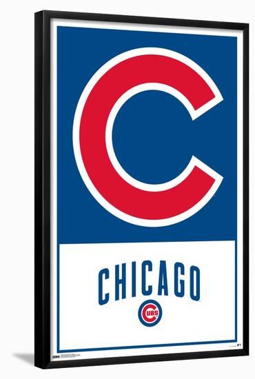 MLB Chicago Cubs - Logo 22-Trends International-Framed Poster