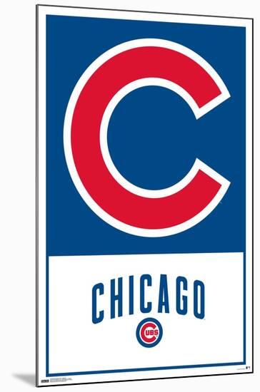 MLB Chicago Cubs - Logo 22-Trends International-Mounted Poster