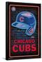 MLB Chicago Cubs - Neon Helmet 23-Trends International-Framed Poster