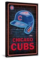 MLB Chicago Cubs - Neon Helmet 23-Trends International-Stretched Canvas
