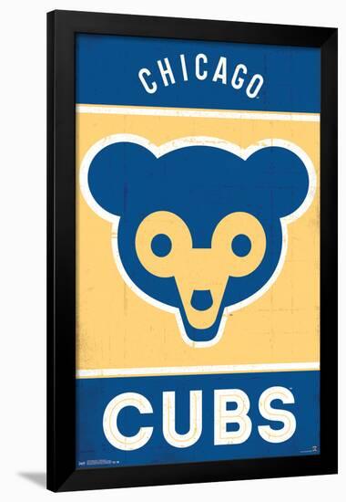 MLB Chicago Cubs - Retro Logo 14-Trends International-Framed Poster