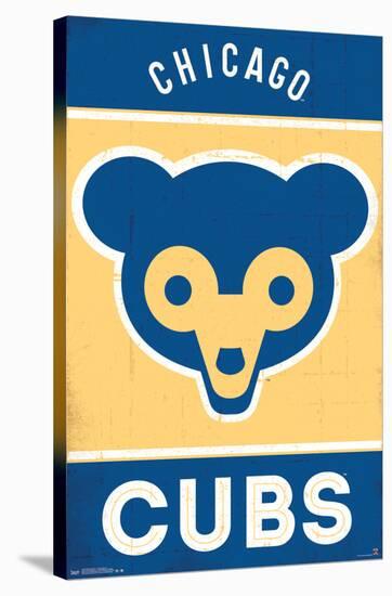 MLB Chicago Cubs - Retro Logo 14-Trends International-Stretched Canvas