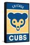 MLB Chicago Cubs - Retro Logo 14-Trends International-Framed Stretched Canvas