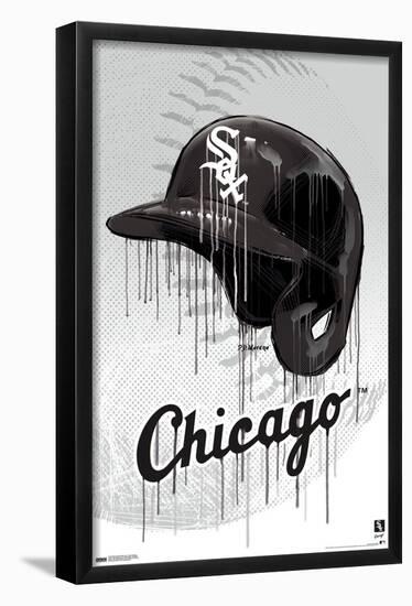 MLB Chicago White Sox - Drip Helmet 22-Trends International-Framed Poster